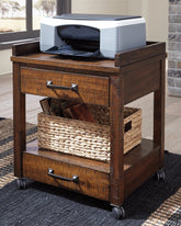 Orleans Furniture - Ashley Furniture - Baldridge Printer Stand - Printer Stand / Rustic Brown - H675-11